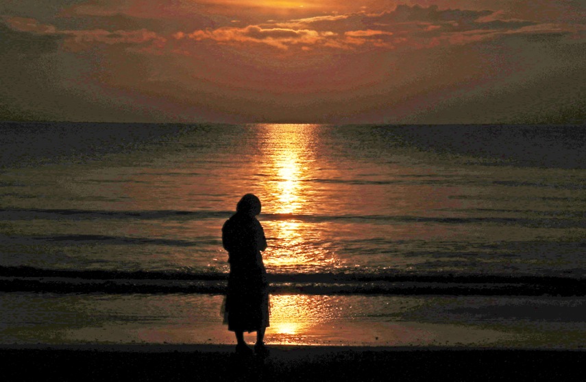 秋の夕暮れ（2018.岩井海岸）