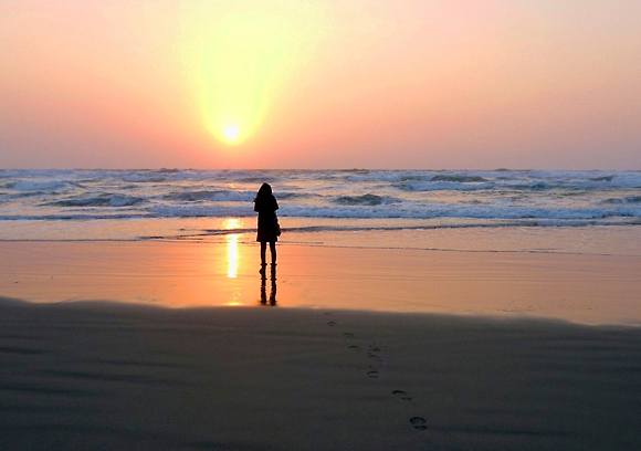 本海の夕日（遊佐・2013） 